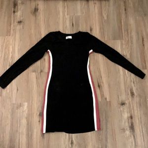 Hollister Black Dress Sith Side Stripes